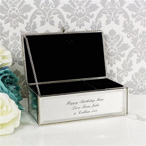 Personalised Mirrored Jewellery Box Reduced Personalized Jewelry Box