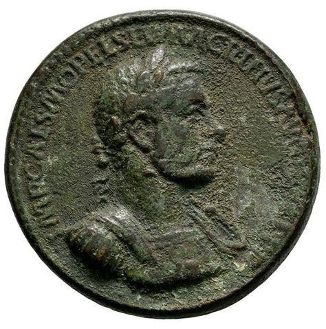 Roman Imperial Macrinus Paduan Emperor Medallion B And G Coins