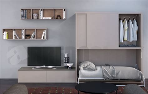 Maybe you would like to learn more about one of these? Soggiorno con letto a scomparsa e armadio scorrevole by Clever