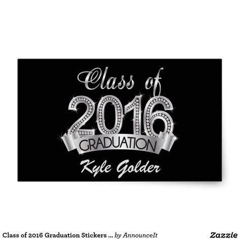 Class of 2016 Graduation Stickers Silver Diamond | Graduation stickers, Graduation, Graduation 2016