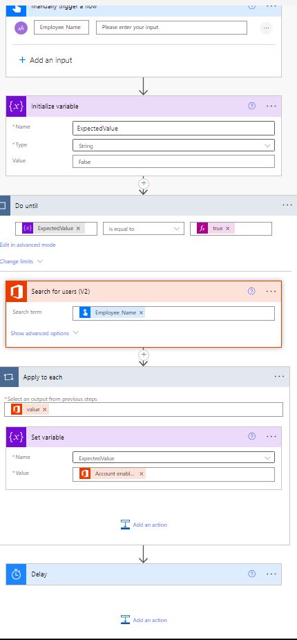 Solved Search For O365 User Until It Exist Power Platform Community