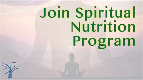 Have You Joined Our Spiritual Nutrition Program Gabriel Cousens