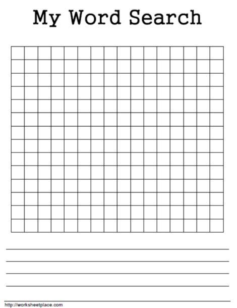 Blank Word Search Word Search Printables Make A Word Search Easy