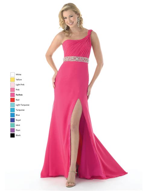 Fuchsia A Line One Shoulder Open Back Sweep Train Full Length Chiffon