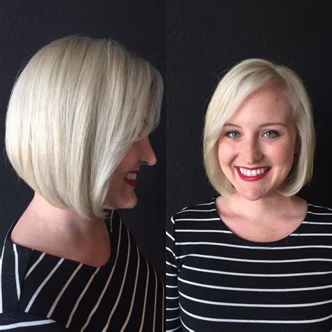 Classic Platinum Bob With Side Swept Bangs The Latest Hairstyles For