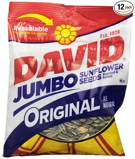 Amazon David Seeds Jumbo Sunflower Original 525 Ounce Pack Of 12