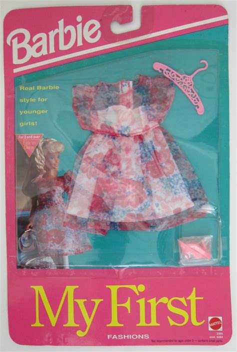 Barbie Doll Clothes My First Fashions Floral Dress And Shoes 1992 Outfit Nib Barbie Clothes
