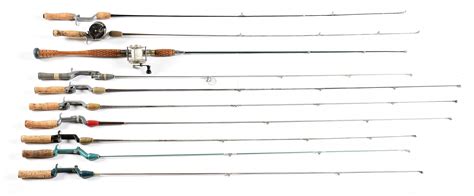 Lot Detail Lot Of 10 Steel Fishing Rods