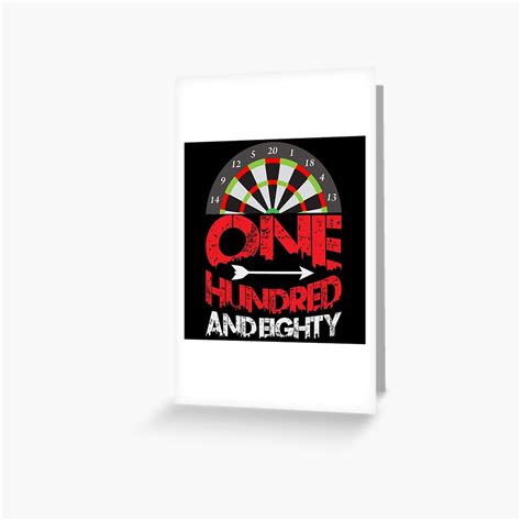 180 Darts Greeting Card By Saechla Redbubble