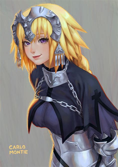 Fate Series Ruler Fateapocrypha Jeanne Darc Fate 2d Long Hair Simple Background