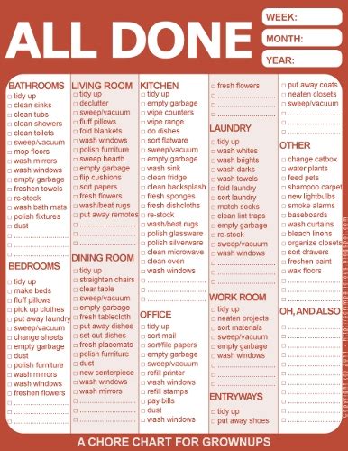 10 Best Images Of Printable Daily Chore Schedule Cleaning Chore Chart