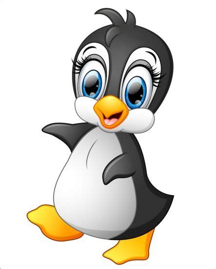 Lovely Penguin Cartoon Set Vectors 04 Vectors Tiere