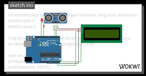 Sensor Jarak Wokwi Esp32 Stm32 Arduino Simulator