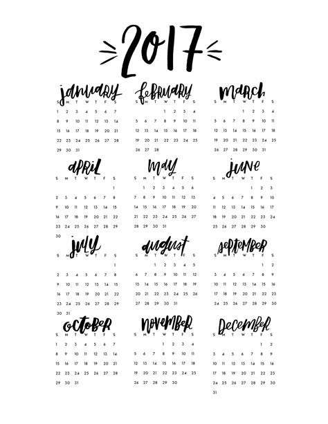 23 Free 2017 Calendar Printables Mom Spark A Trendy Blog For Moms