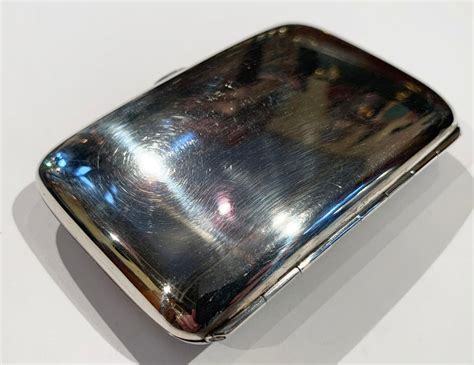 King Edward Viis Personal Cigarette Case Silver Red And Blue Enamel And Gold For Sale At