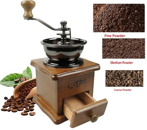 Portable Hand Crank Coffee Bean Grinder Black Ceramic Grinding Core