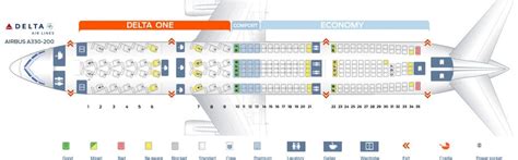 Seat Map Delta Airlines Airbus A330 200 Seating Plan Airbus Qatar