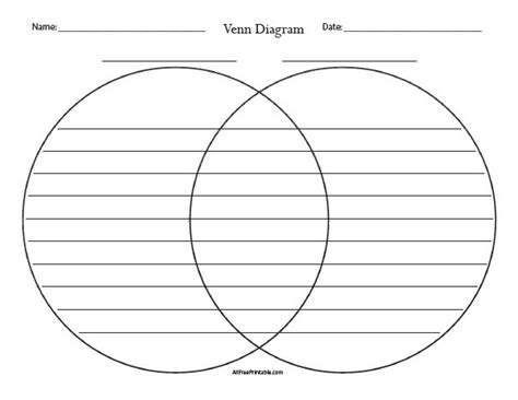 Venn Diagram With Lines Free Printable