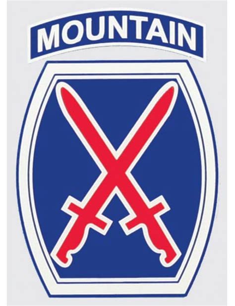10th Mountain Division Shield Logo Decal Military Depot