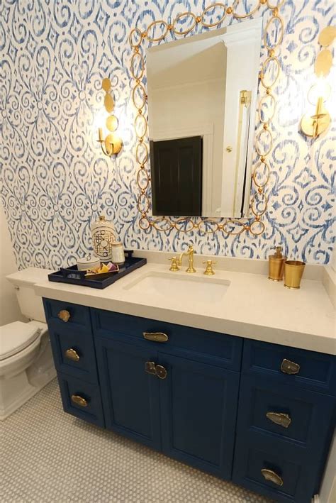 Elegant blue color stainless steel modern bathroom cabinet hotel. Historic Newton, MA... home kitchen & bathroom remodel by ...