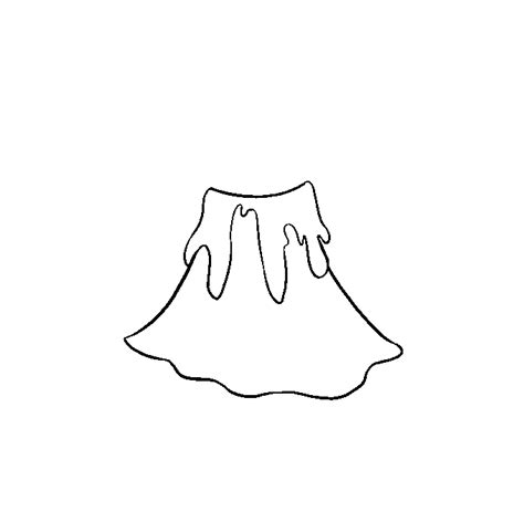 How To Draw A Volcano Erupting Step By Step