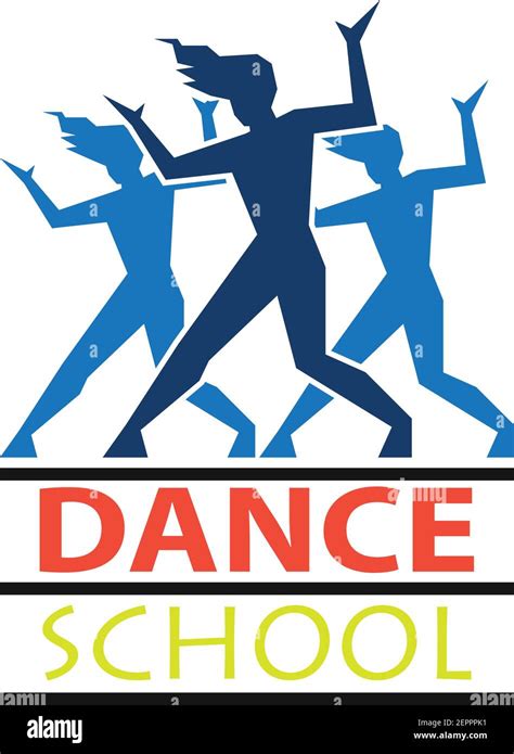 Dance Logo For Dance School Dance Studio Vector Illustration Stock