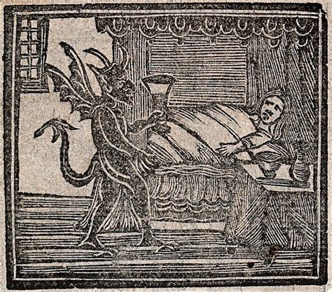 Witchcraft The Devil Bringing Medicine To A Man Or Woman In Bed