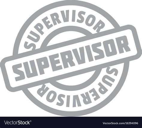 Supervisor Rubber Stamp Royalty Free Vector Image