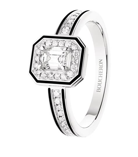 Boucheron White Gold And Diamond Vendôme Lisere Engagement Ring