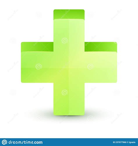 Green Plus And Cross Sign Stock Vector Illustration Of Icon 237077960