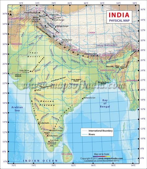 Visit Free Maps Of The World Physical Map Of India Specifies Major