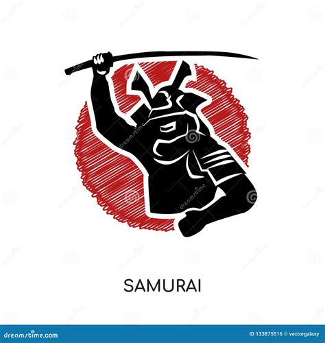 Logo Samurai Isolated On White Background For Your Web Mobile A Stock