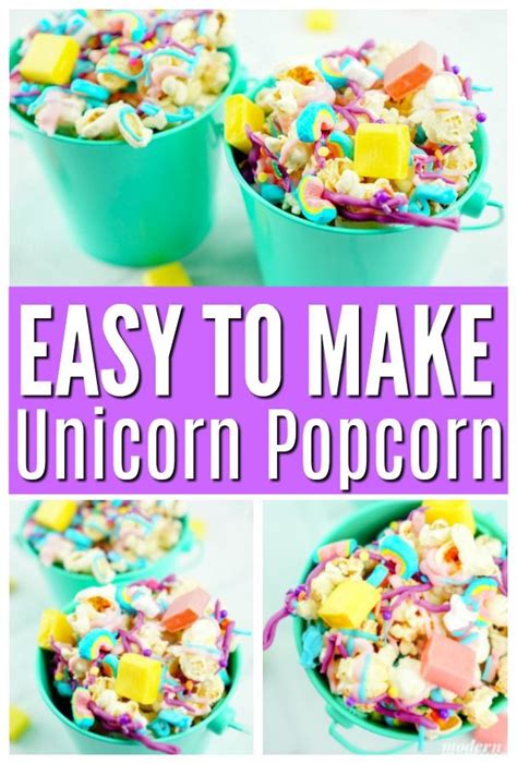 An Easy To Make Unicorn Popcorn Recipe For Your Unicorn Party Or Movie