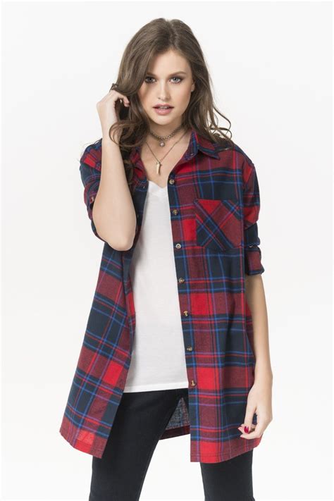 navy and red plaid long flannel shirt long flannel shirts clothes ardene