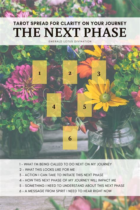 Tarot Spread The Next Phase Clarity On Your Journey — Emerald Lotus
