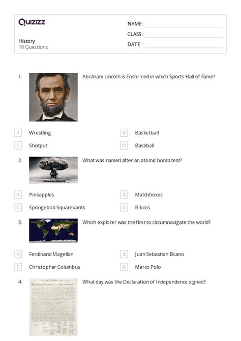 50 History Worksheets For 1st Grade On Quizizz Free And Printable