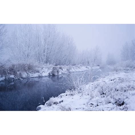 Winter River Scene Free Svg