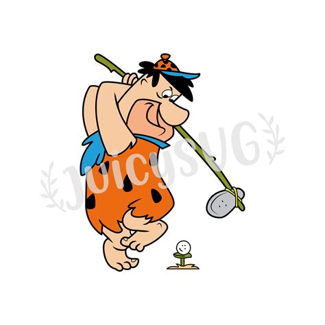 Fred Flintstone Golfer Layered Svg Cricut Friendly Cut Etsy