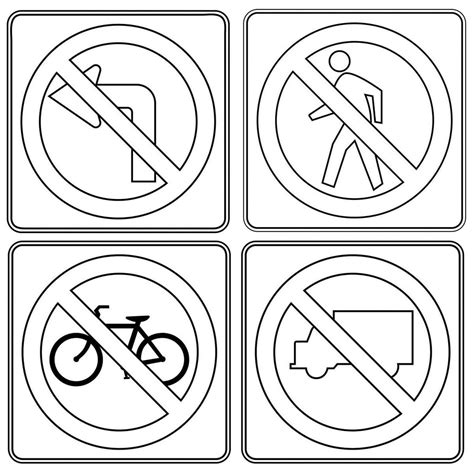 Construction Signs Coloring Pages