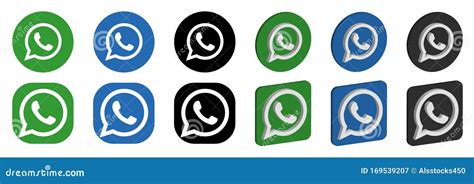 Set Of Whatsapp Logo Icons Editorial Photography Illustration Of