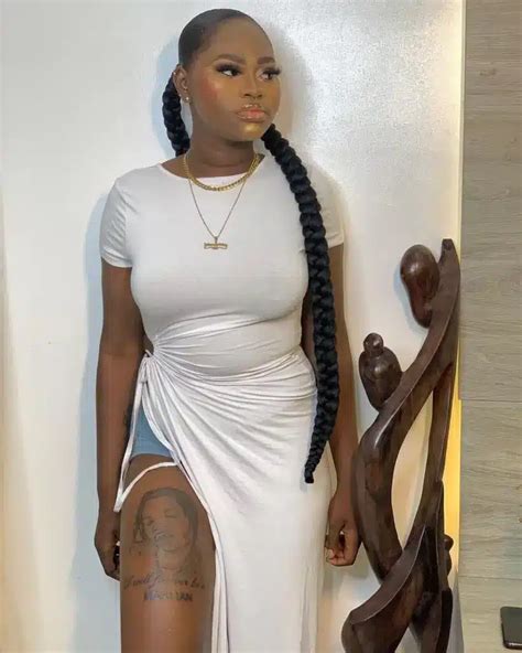 Mandy Kiss Yanks Off Tattoo Of Naira Marley From Her Thighs Video