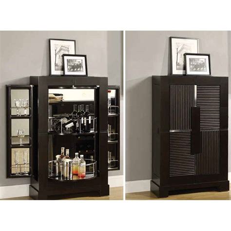 Mid century liquor cabinets evoke the spirit of the 1960's like no other type of furniture. Contemporary Espresso Finished Wine/Liquor Cabinet that ...
