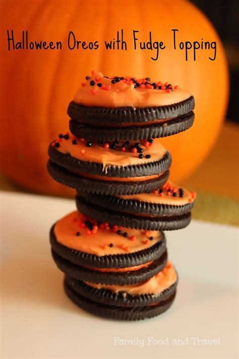 Combine filling ingredients and mix well. Halloween Oreos with Fudge Topping - Family Food And ...