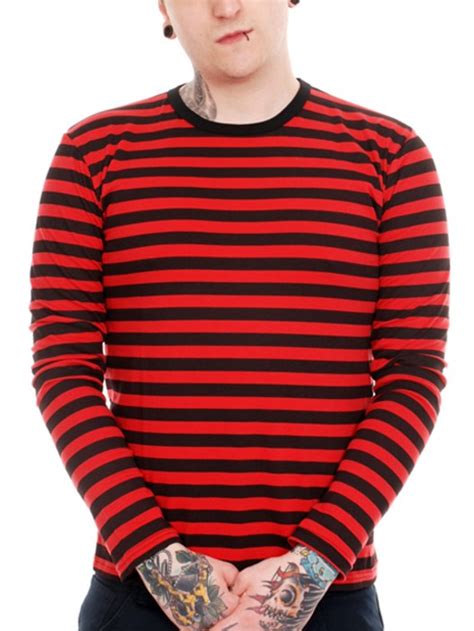 Run And Fly Striped Red And Black Long Sleeved T Shirt Buy Online At