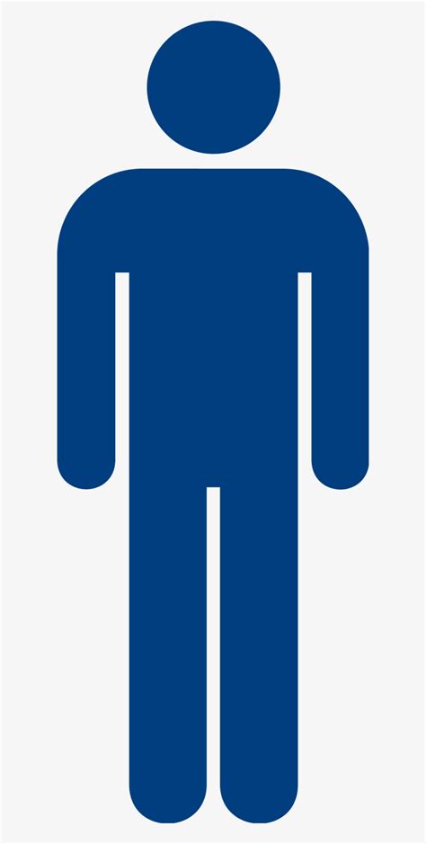 Male Restroom Blue Mens Toilet Sign Blue Transparent Png 600x1546