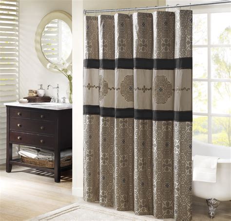 home essence perry embroidered shower curtain