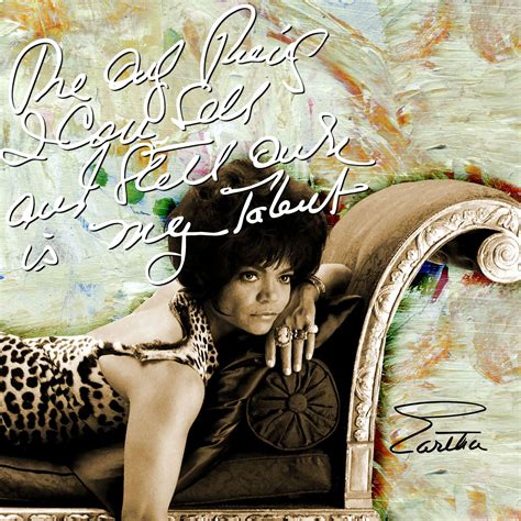 The Only Thing I Can Sell And Still Own Is My Talent Eartha Kitt Canvas Art Print