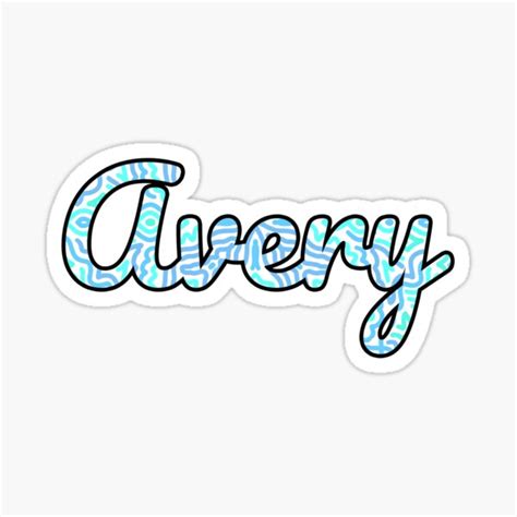 Avery Handwritten Name Sticker For Sale By Inknames Redbubble