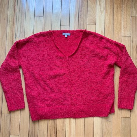 Wonderly Sweaters Wonderly Red Fuzzy Sweater Poshmark