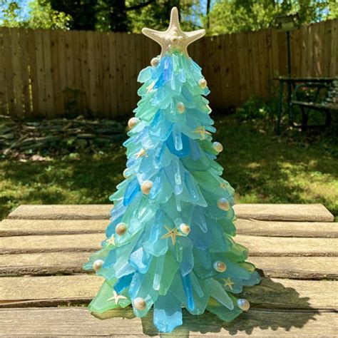 Mini Sea Glass Christmas Trees Are A New Trend This Year